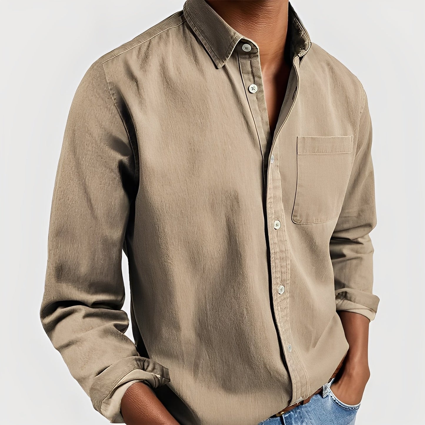 Gauvain - Casual long-sleeve shirt for men