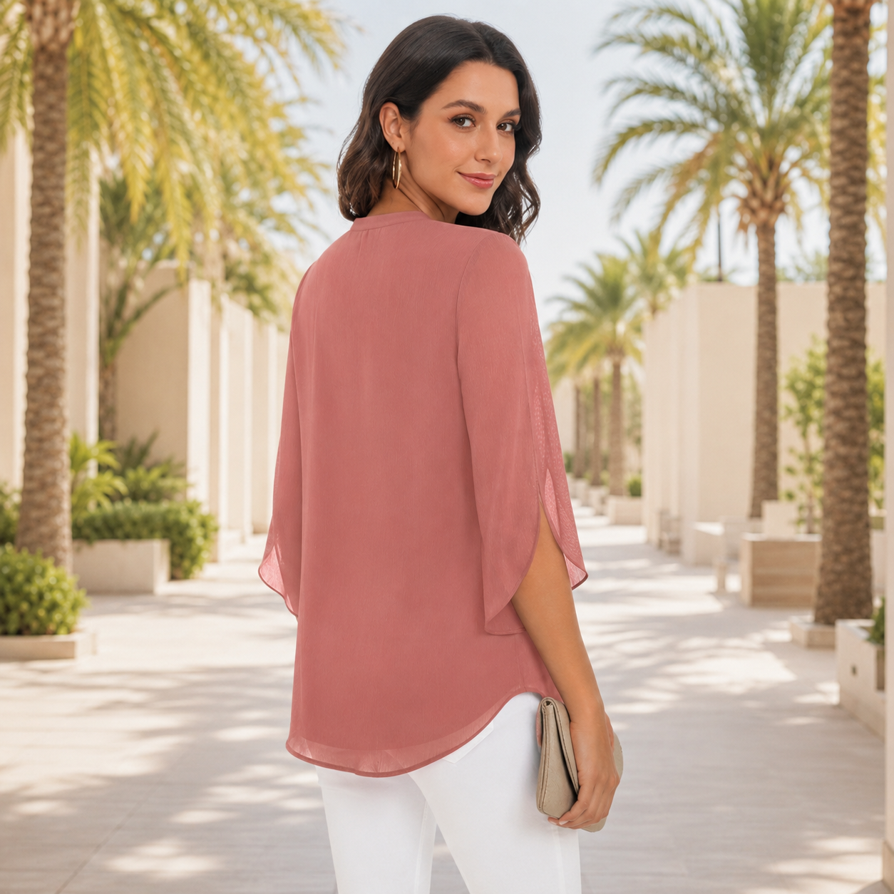 Arsine - Stylish Loose-Fit V-Neck Blouse