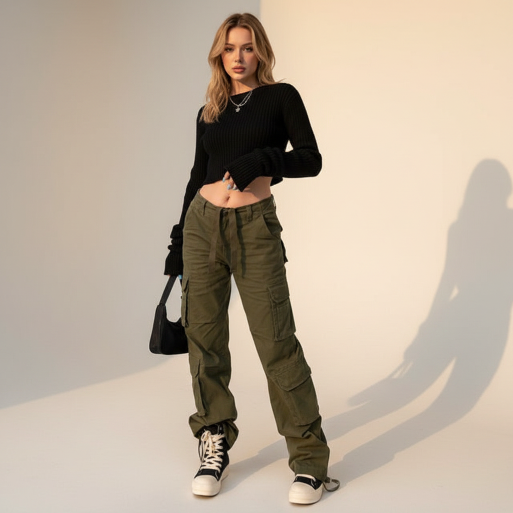 Kamley - Fashionable Loose-Fit Cargo Pants