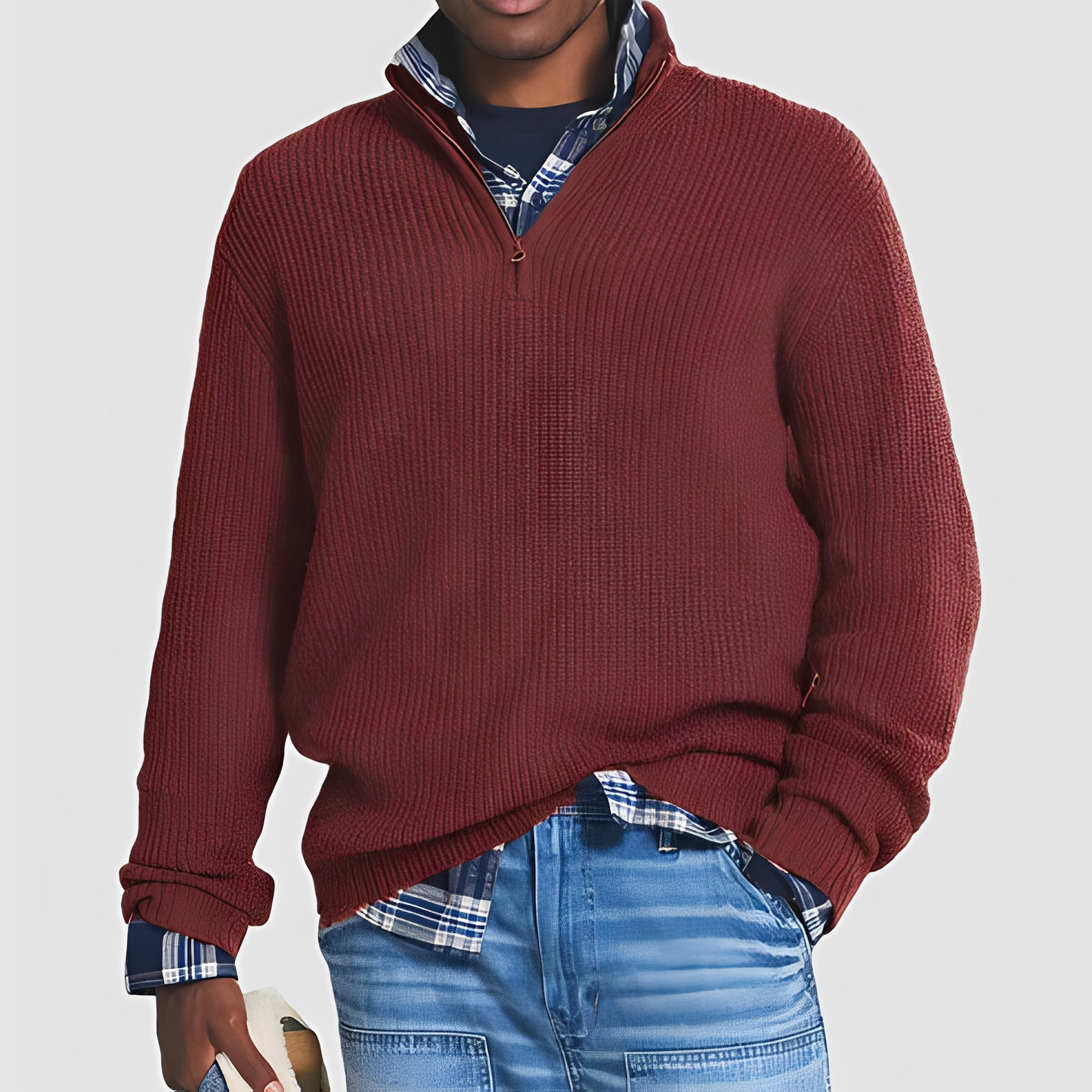Constantine - Comfortable Pullover with Zipper for Men