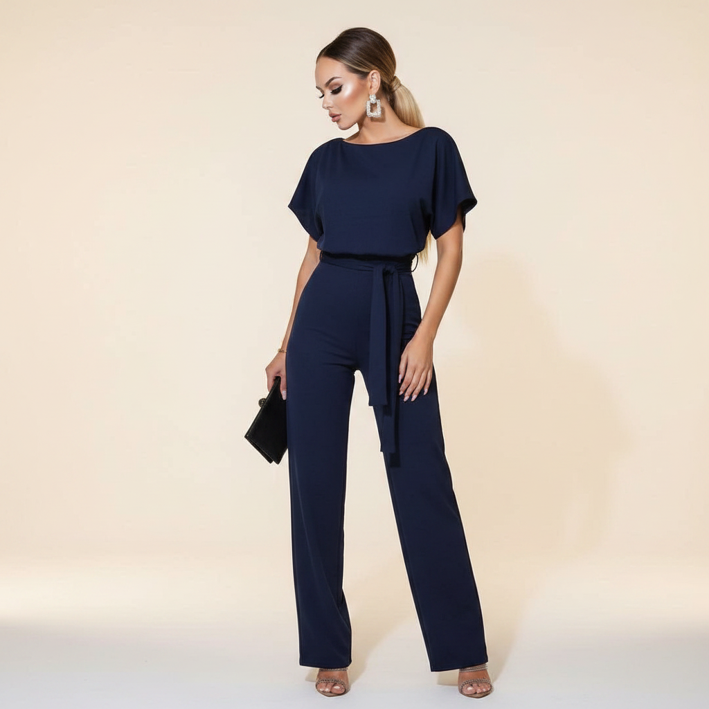 Eunise - Stylish Belted Jumpsuit