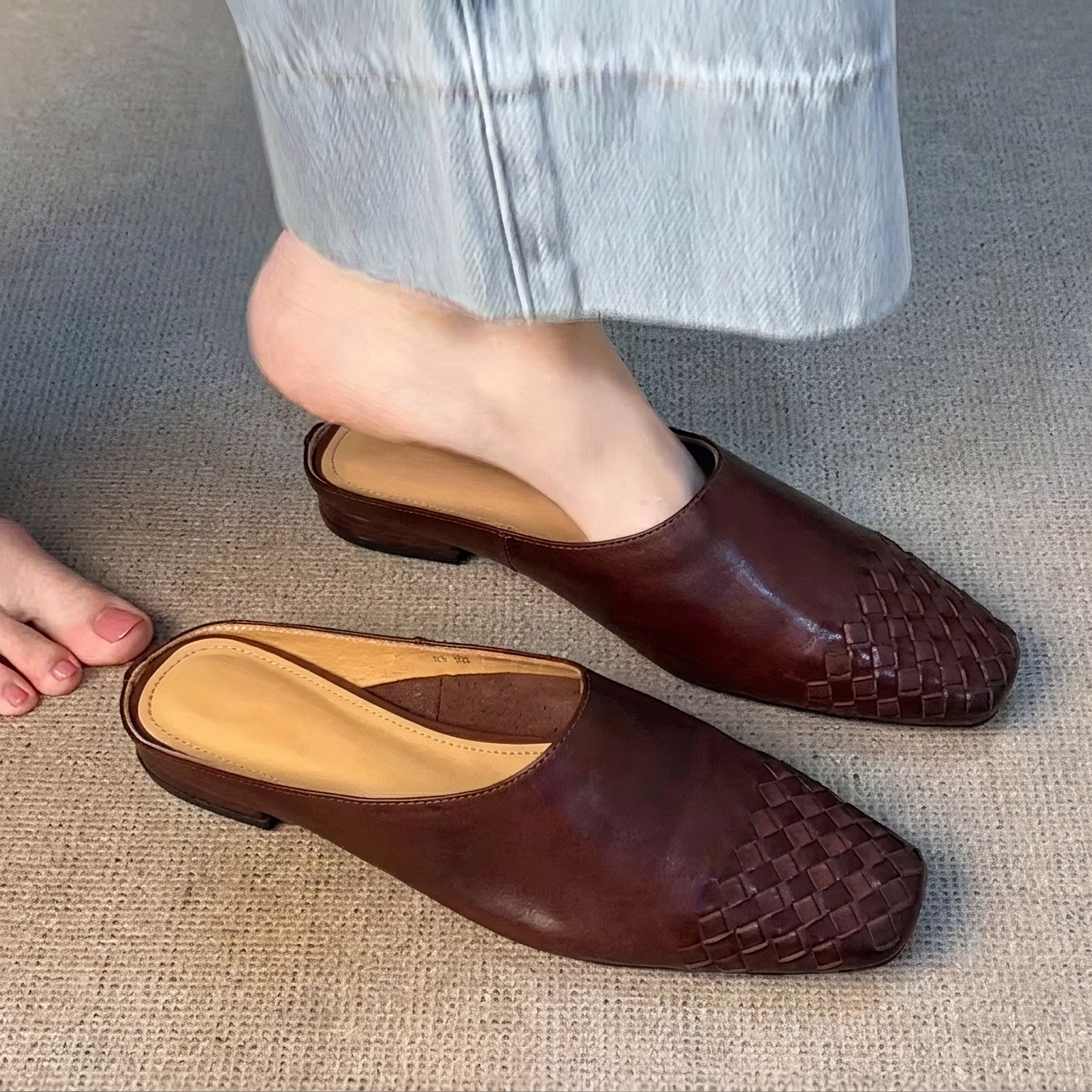Nora - Stylish Closed-Toe Woven Sandals