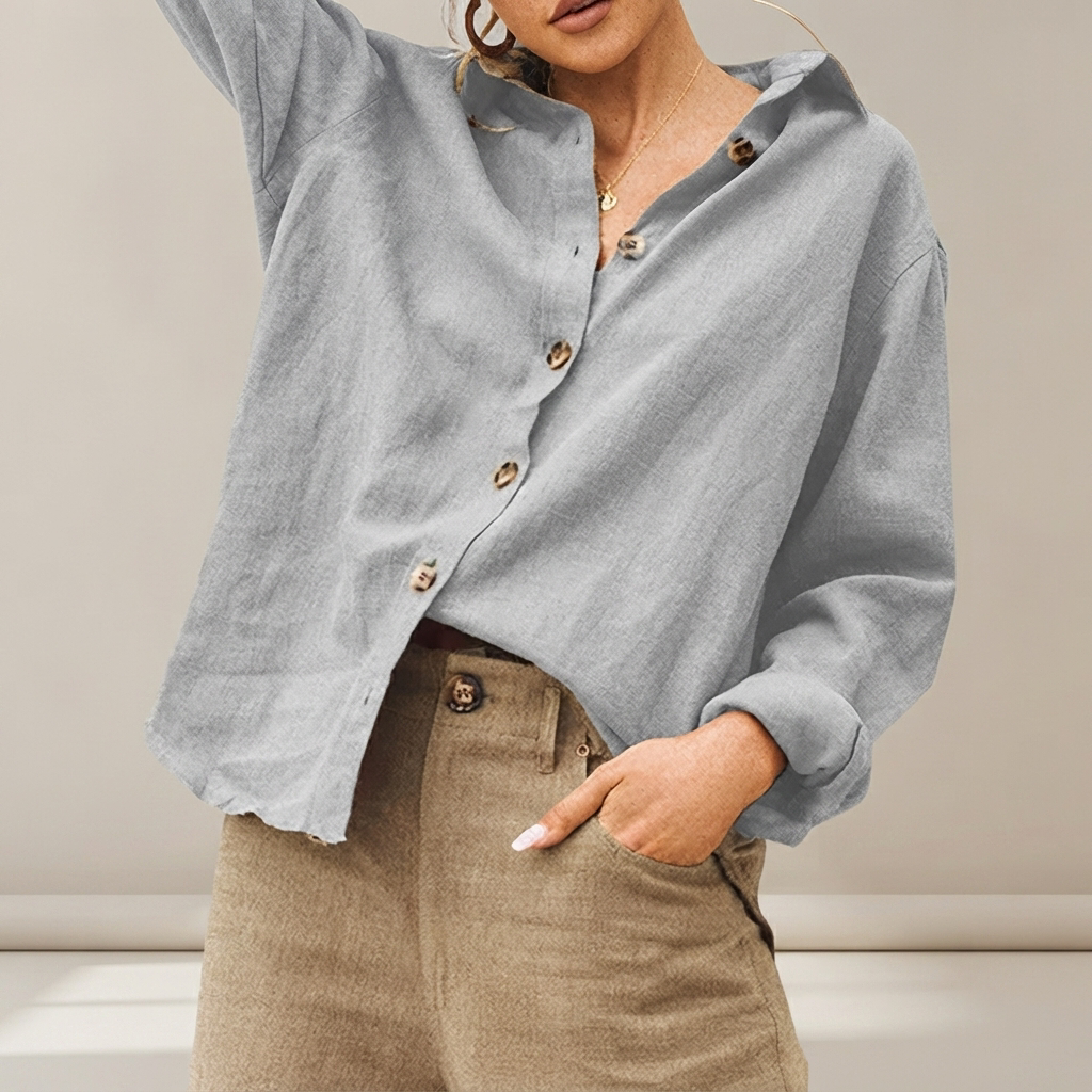 Jordilyn - Casual Button-Down Top