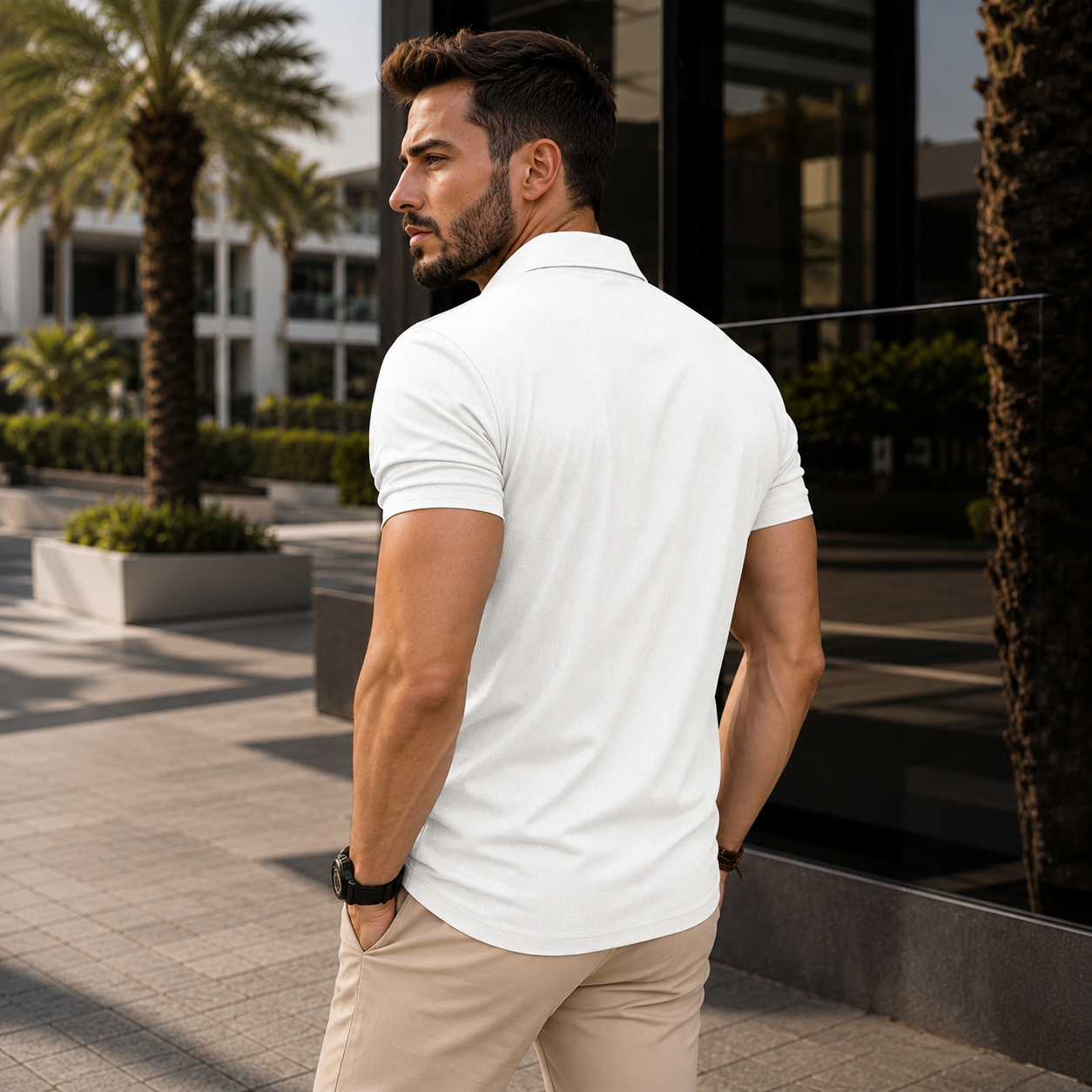 Barri - Classic Textured Polo Shirt