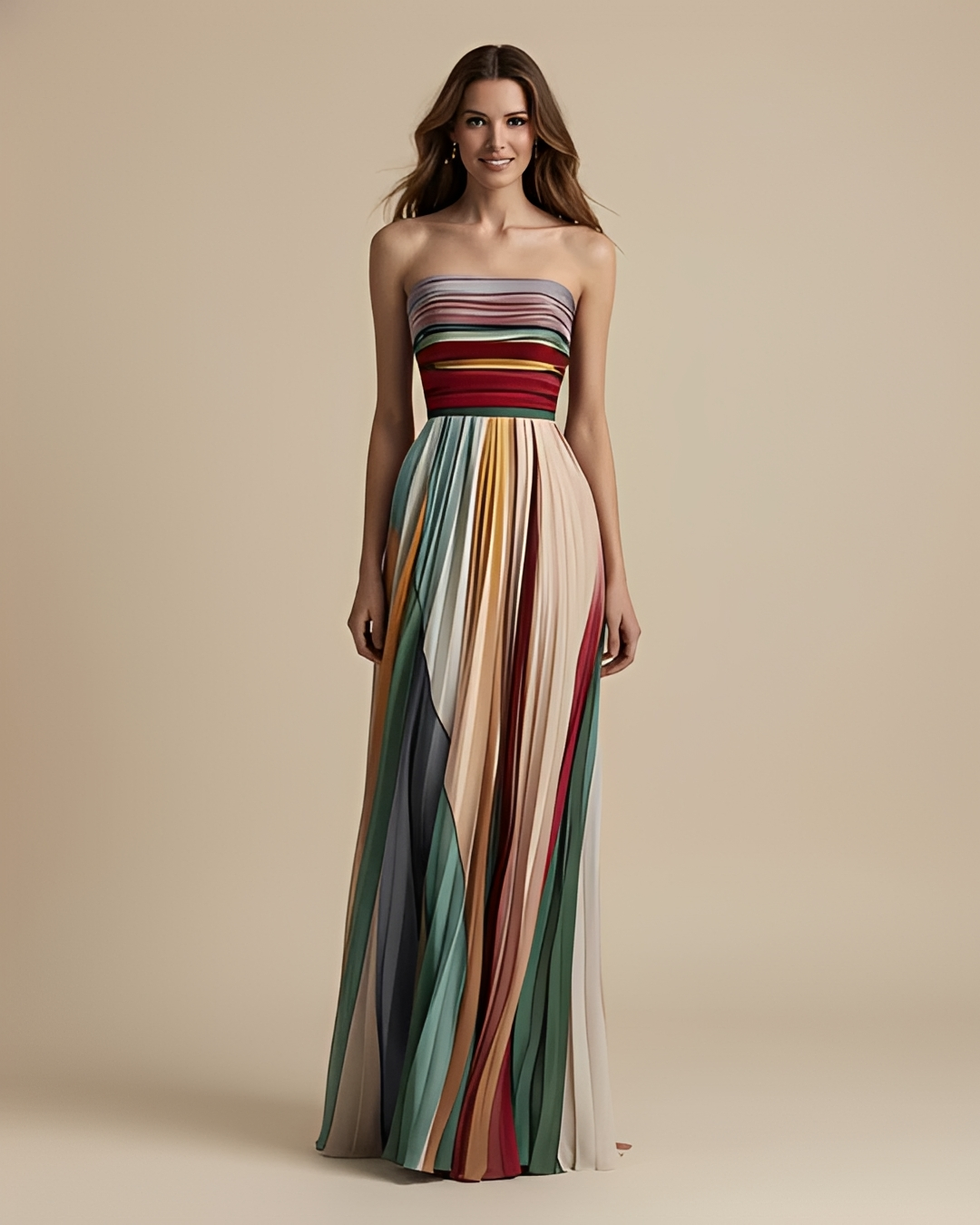 Katia - Elegant Strapless Maxi Dress