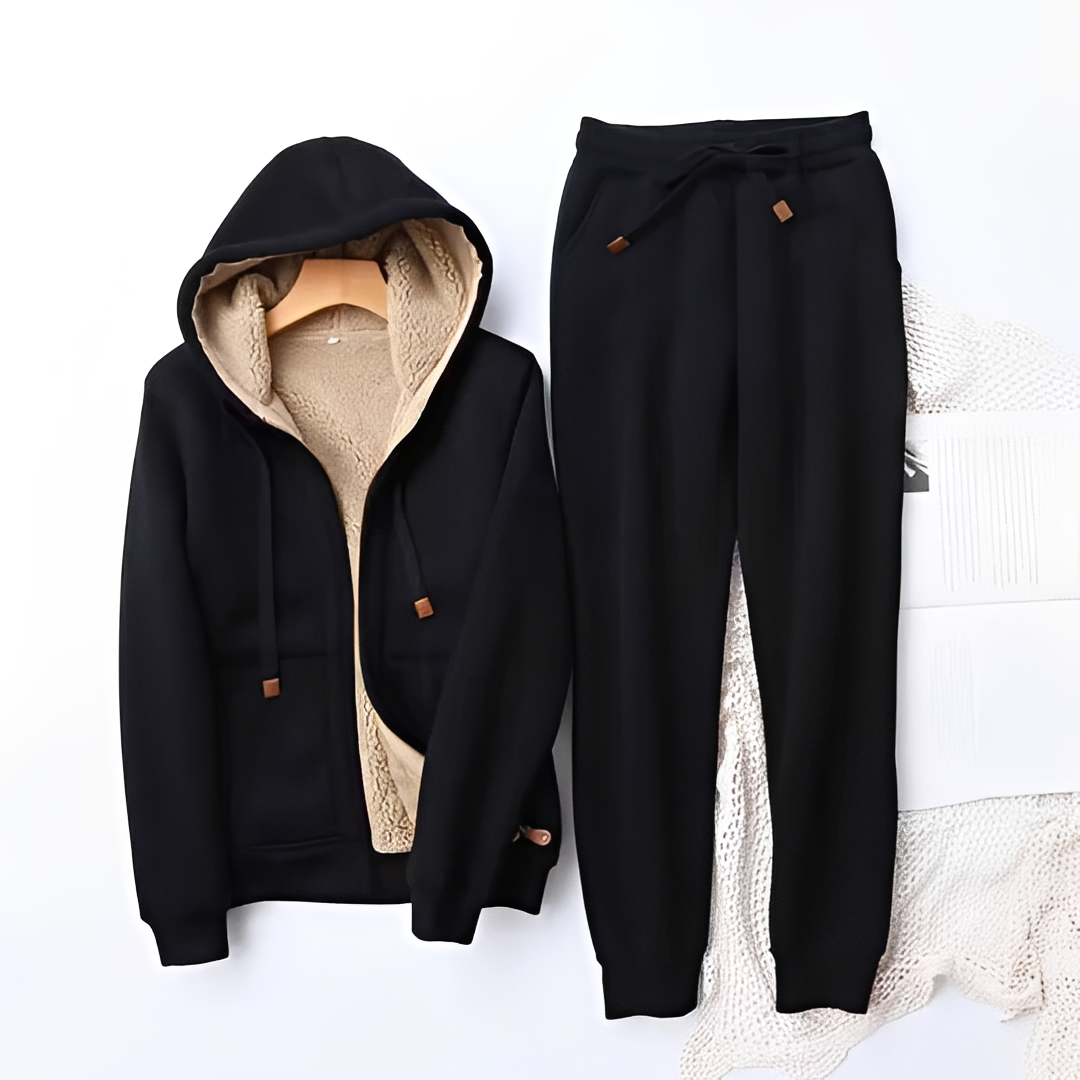 Madeline - Cozy Fleece Hooded Pants Set