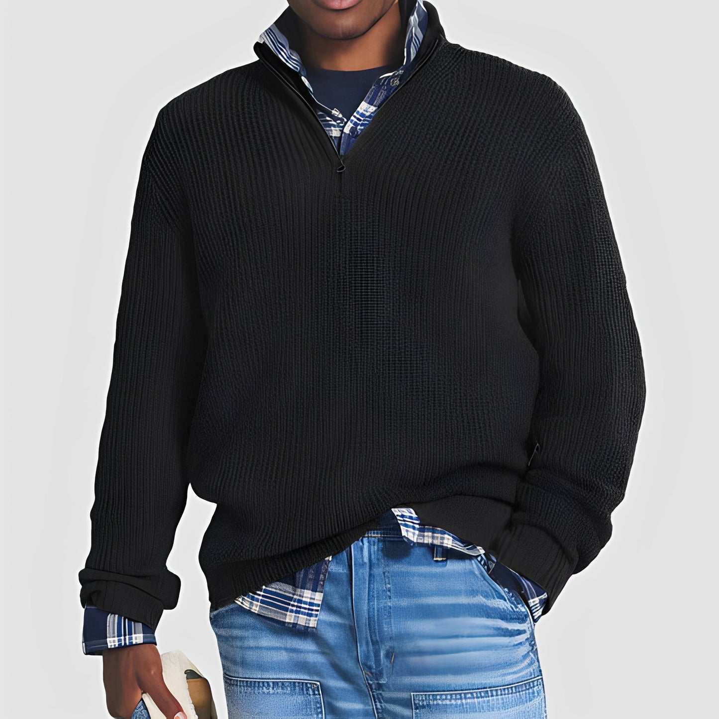 Constantine - Comfortable Pullover with Zipper for Men