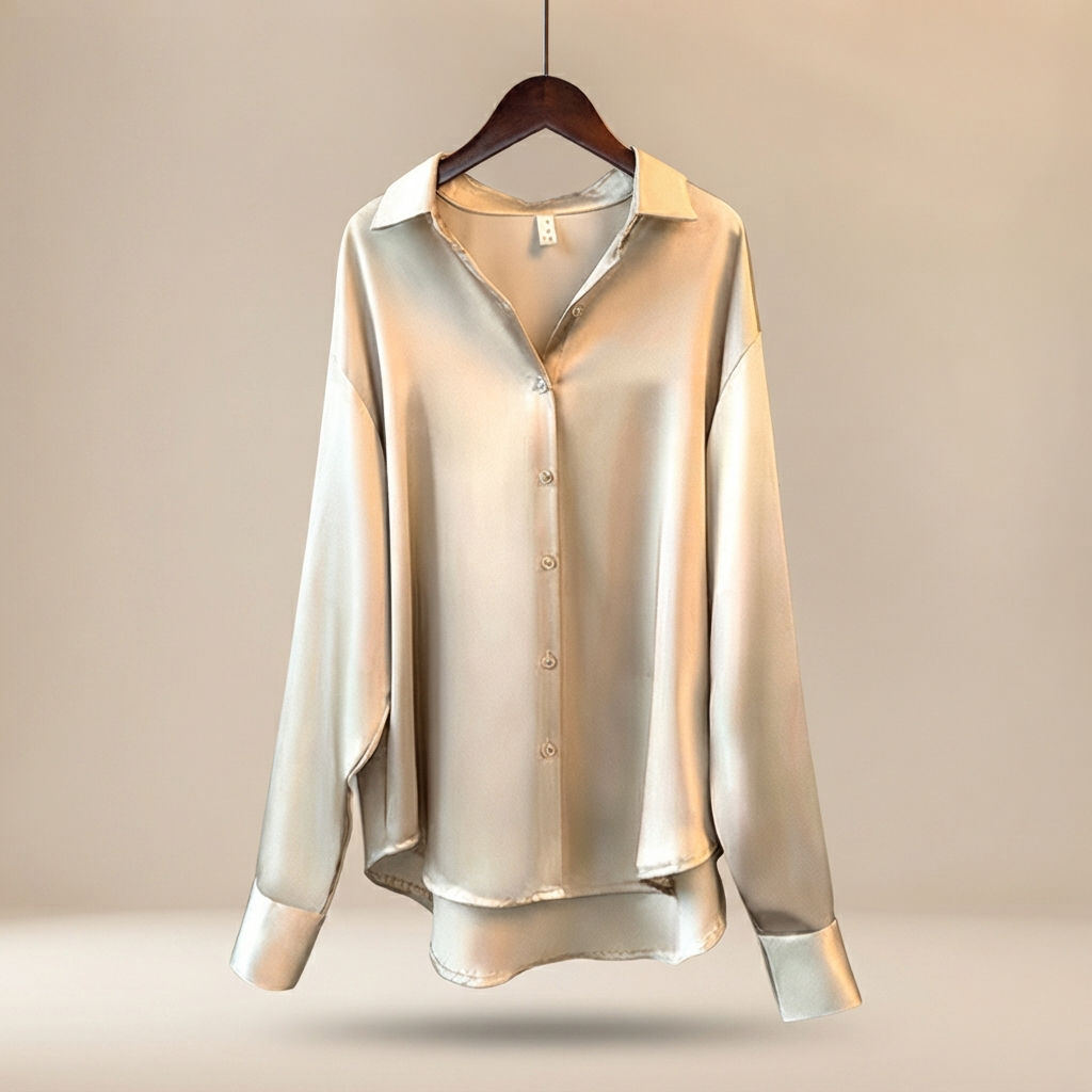 Chazzy - Casual Shiny Blouse