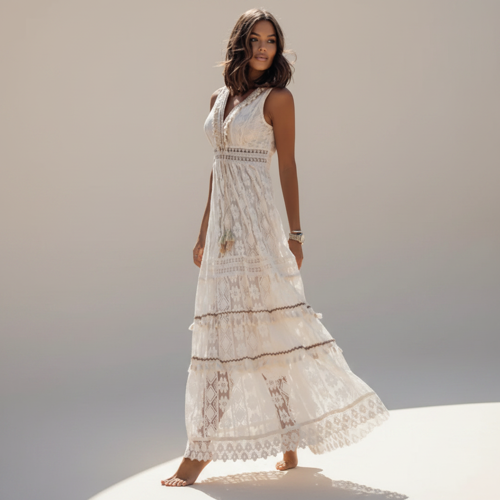 Barbarra - Stylish High-Waist Dress
