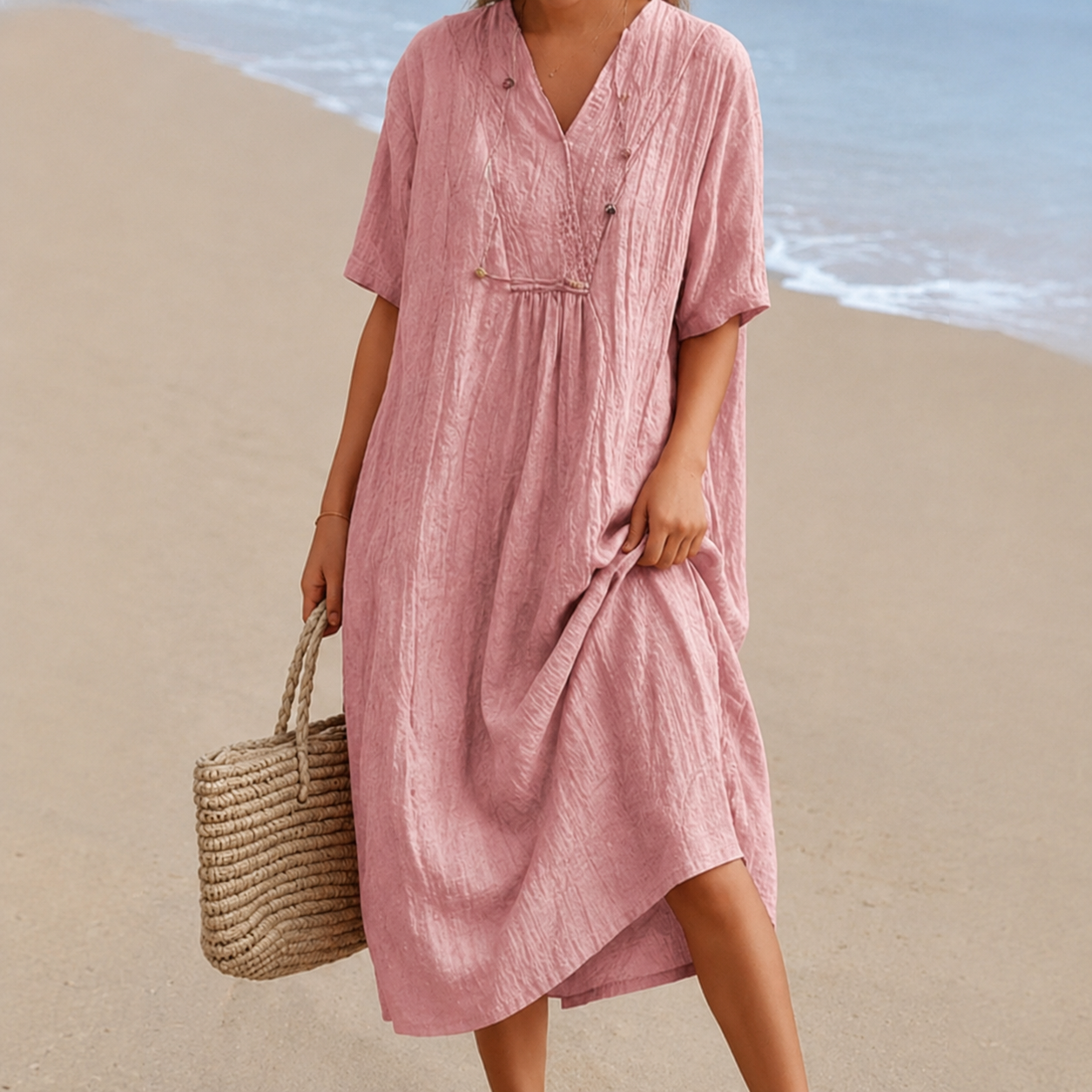 Kendra - Casual V-Neck Dress