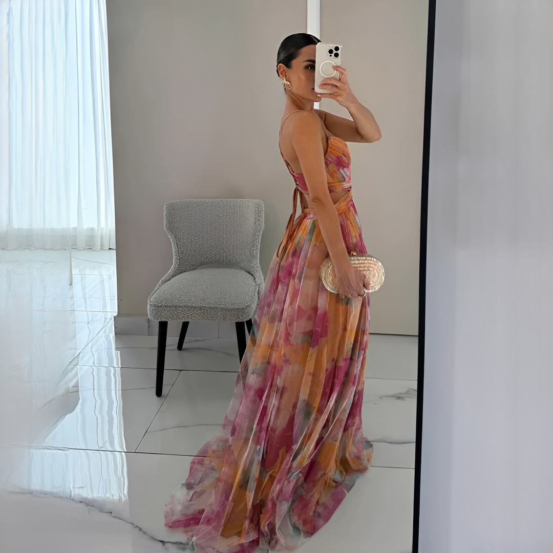 Darrisha - Stylish Cross Waist Maxi Dress