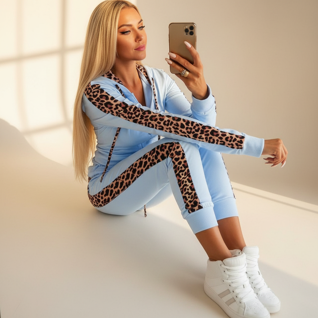 Krestell - Trendy Zippered Pants Set