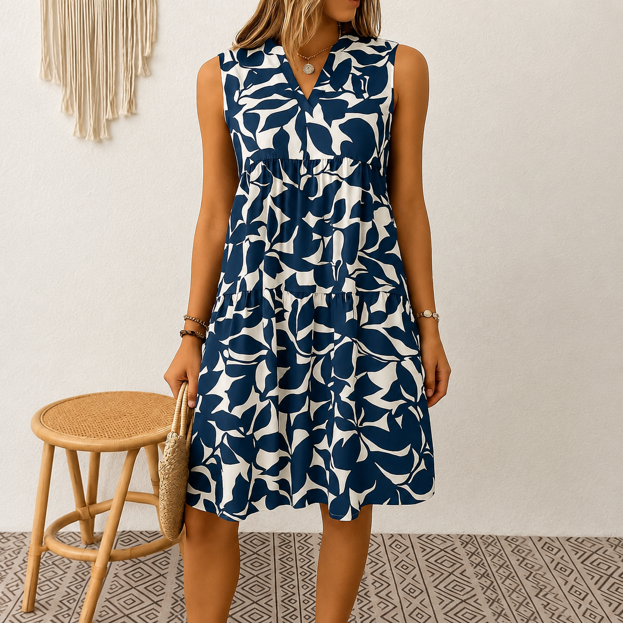 Haidie - Chic Sleeveless Mini Dress