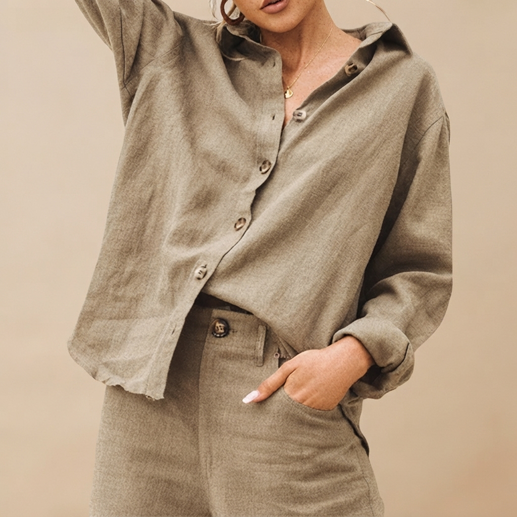 Jordilyn - Casual Button-Down Top