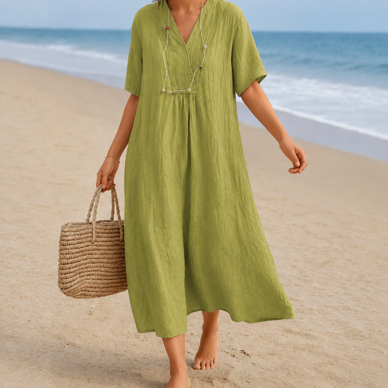 Kendra - Casual V-Neck Dress
