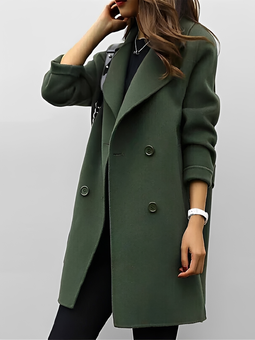 Saida -  Elegant Mid-Length Coat