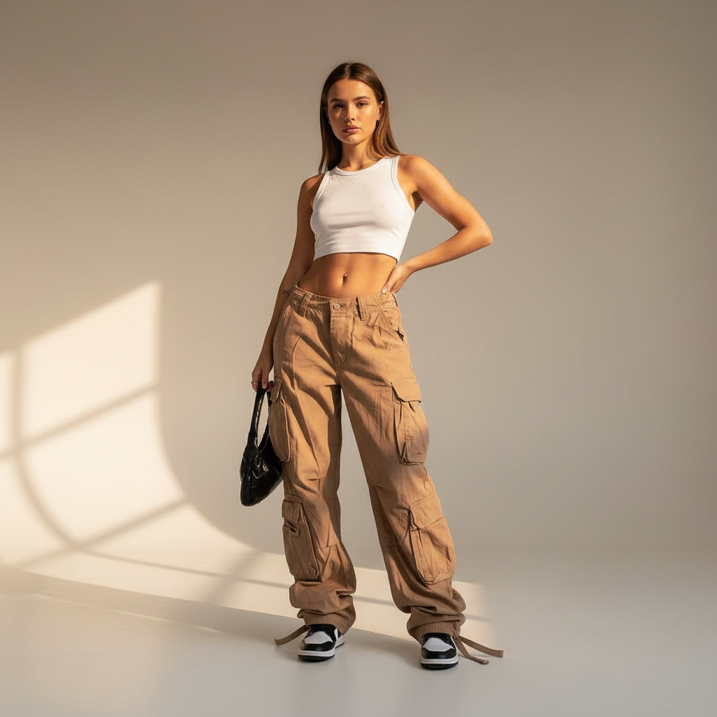 Kamley - Fashionable Loose-Fit Cargo Pants