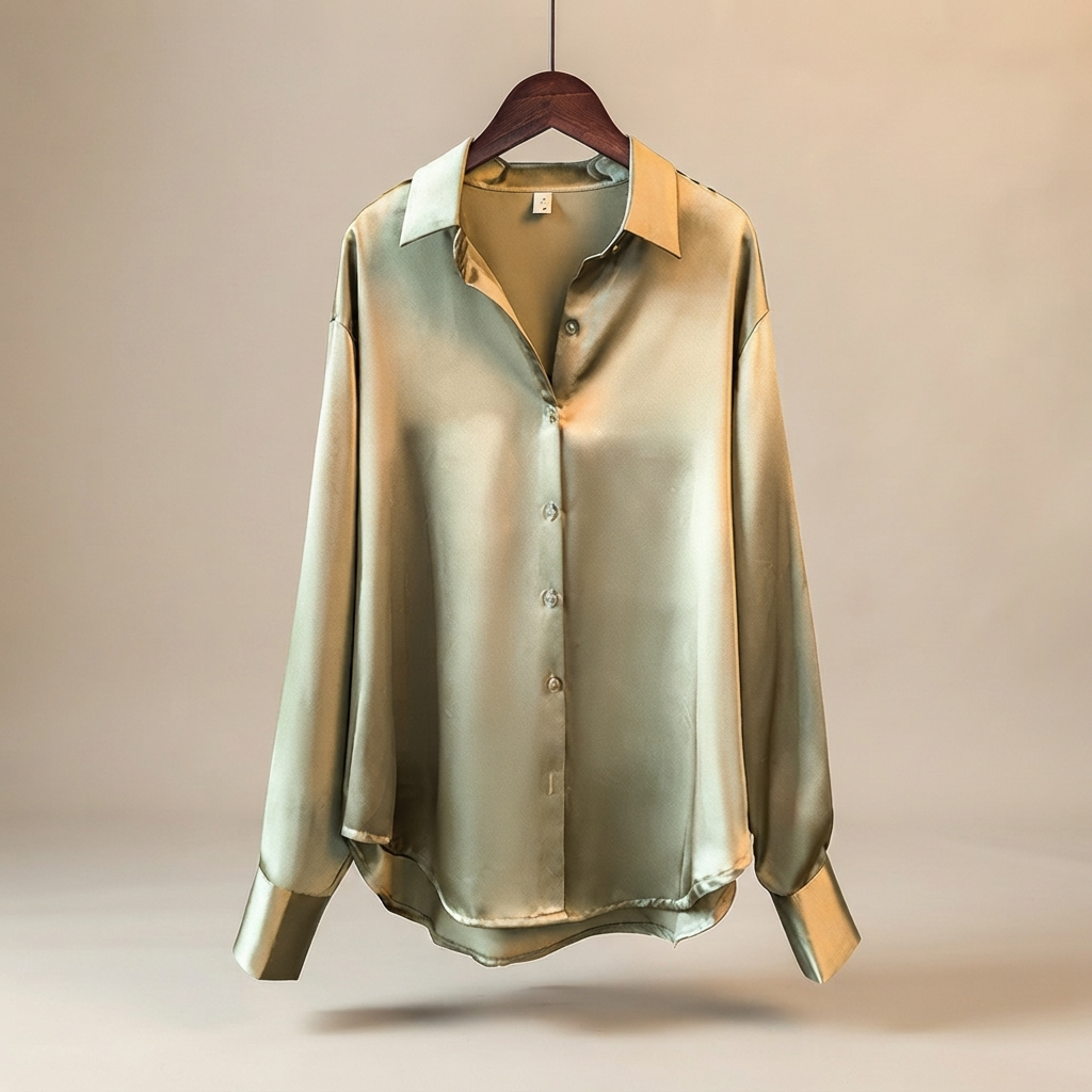 Chazzy - Casual Shiny Blouse