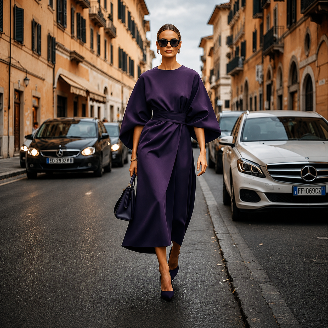 Sonia - Stylish Batwing Sleeve Dress