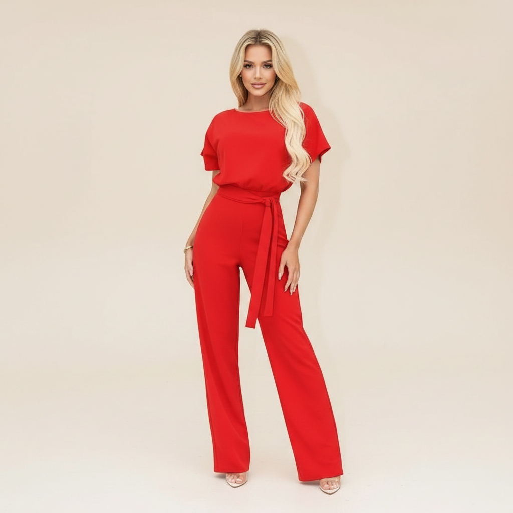 Eunise - Stylish Belted Jumpsuit