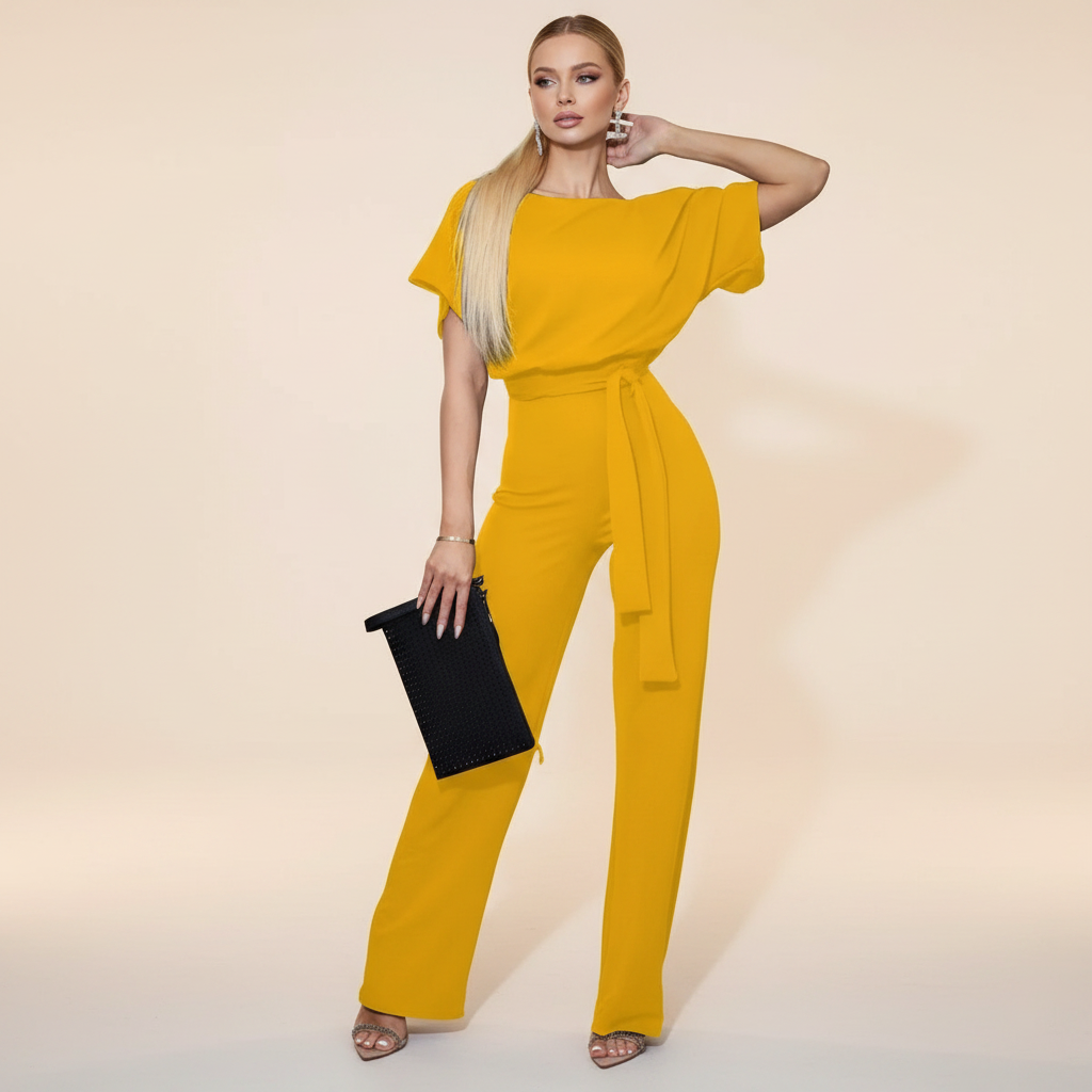 Eunise - Stylish Belted Jumpsuit