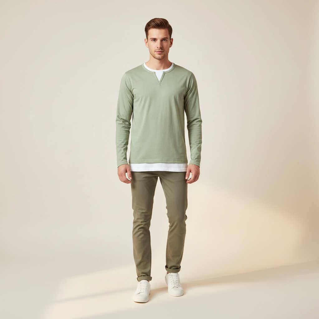 Daryl - Stylish V-Neck Long Sleeve Shirt