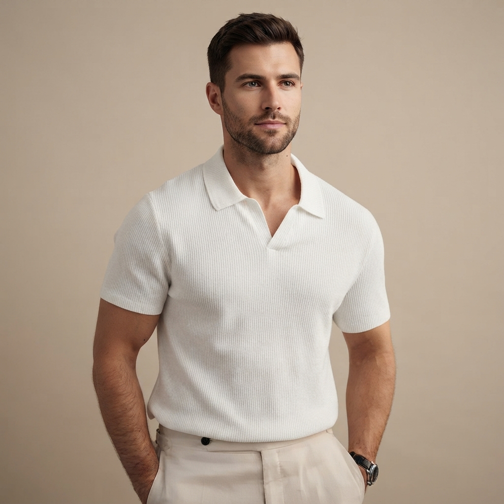 Kenzie - Casual Waffle Polo Shirt