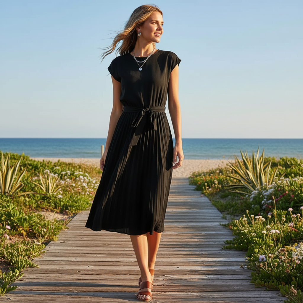 Jelica - Refined Pleated Midi Dress