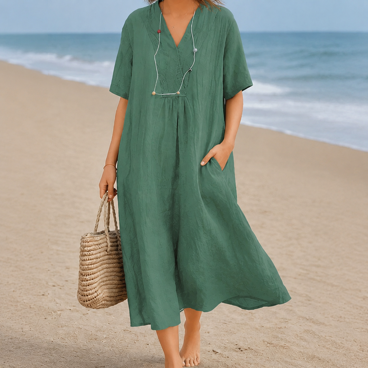 Kendra - Casual V-Neck Dress