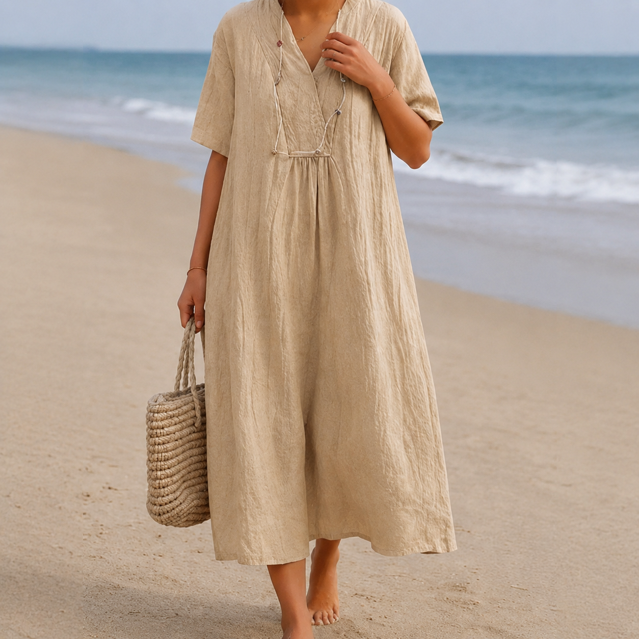 Kendra - Casual V-Neck Dress