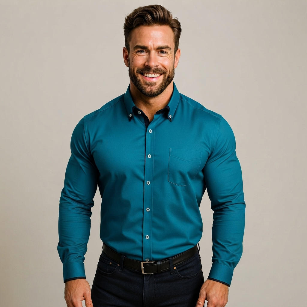 Giovanni - Flexible Long-Sleeve Polo Shirt