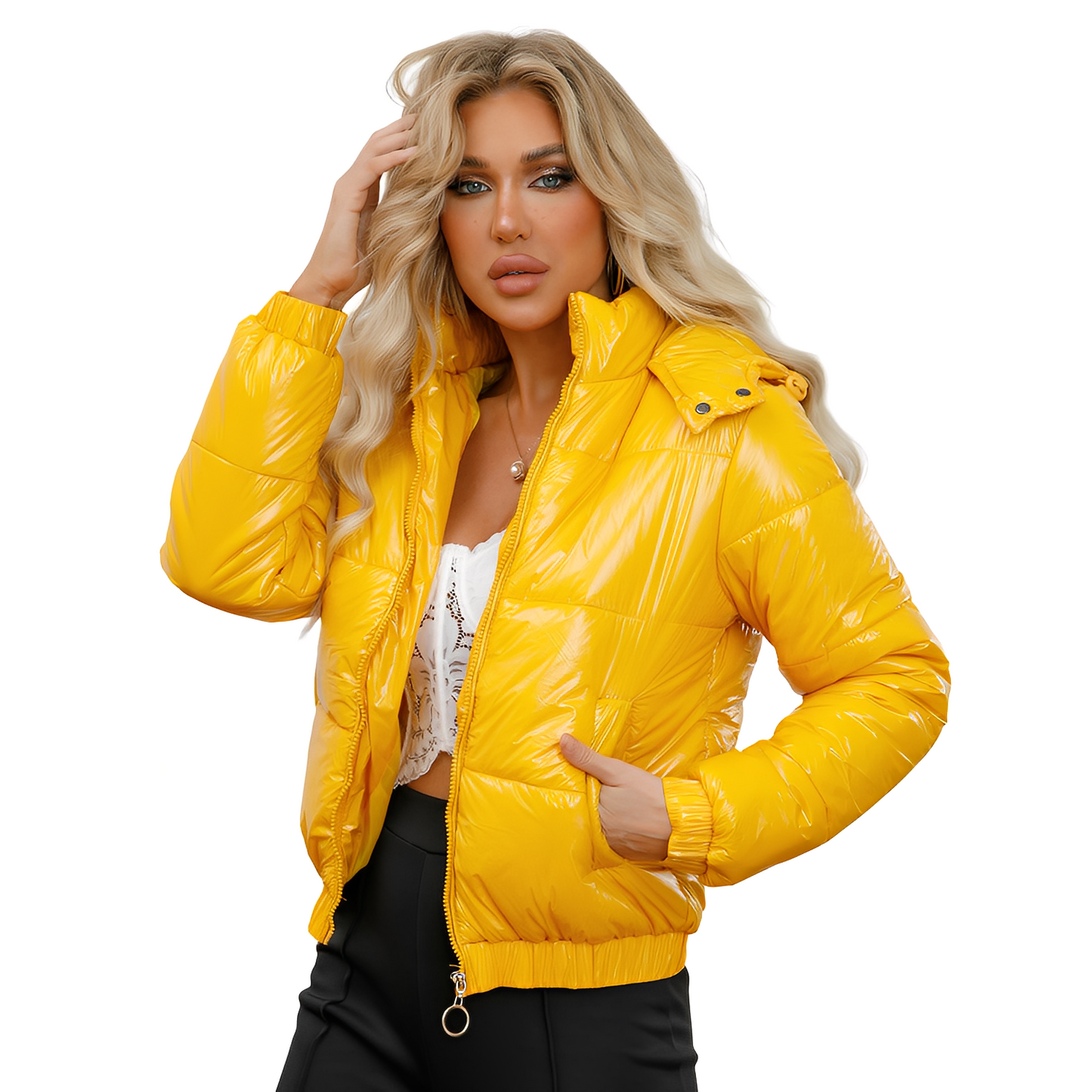 Yazmin - Modern Jacket with Hood