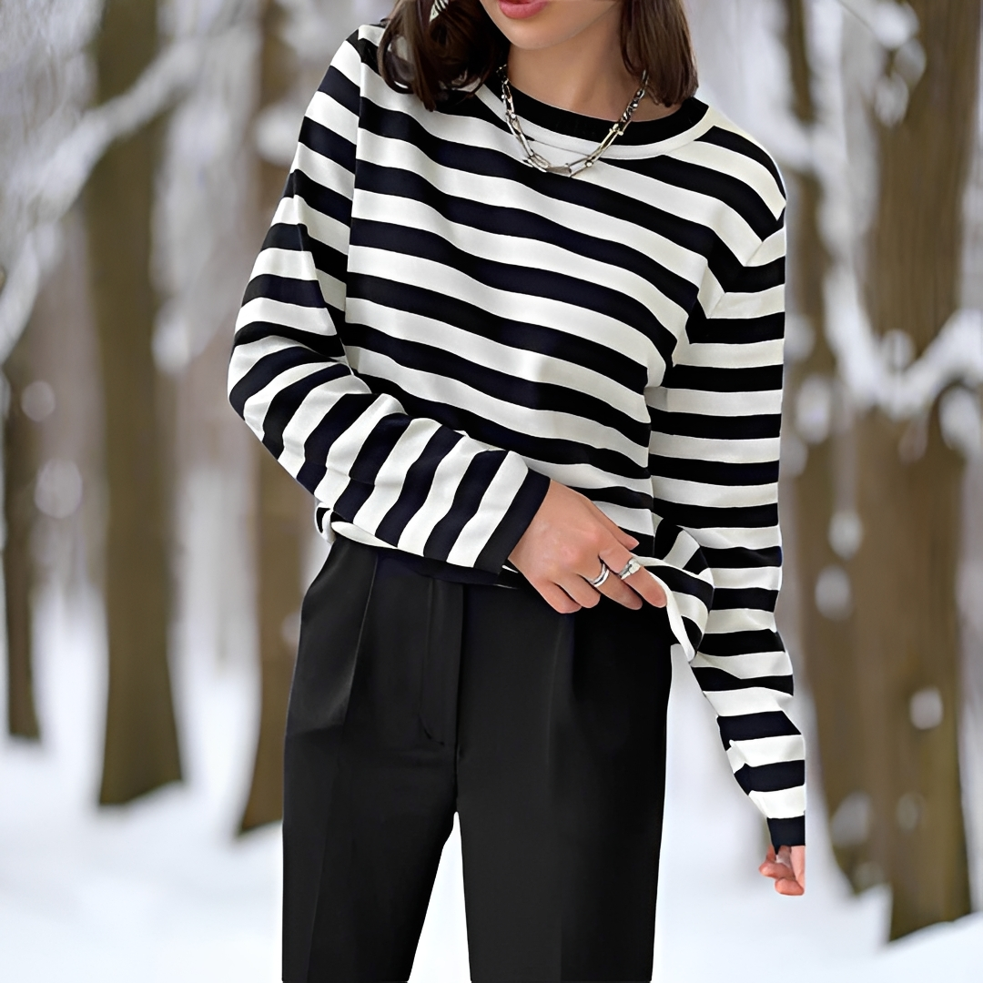 Reagine - Striped Long Sleeve Shirt