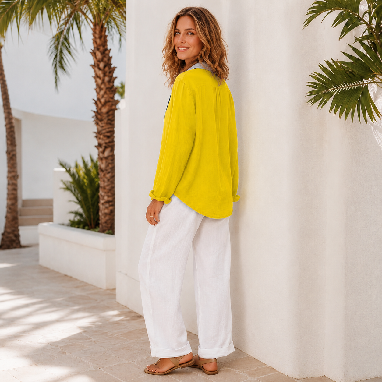 Razieh - Casual Button-Down Top