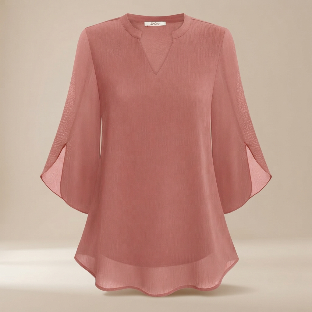 Arsine - Stylish Loose-Fit V-Neck Blouse