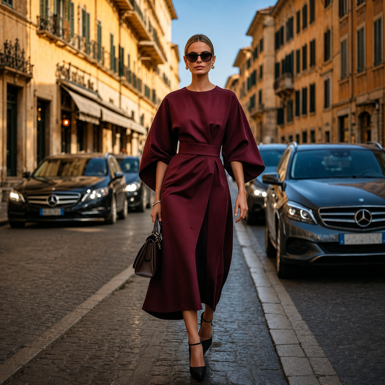Sonia - Stylish Batwing Sleeve Dress