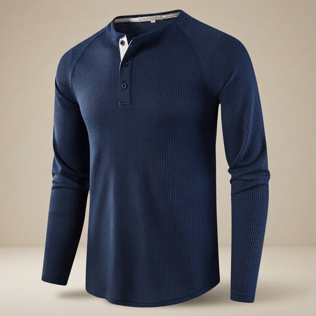 Teifion - Classic Waffle Henley Shirt