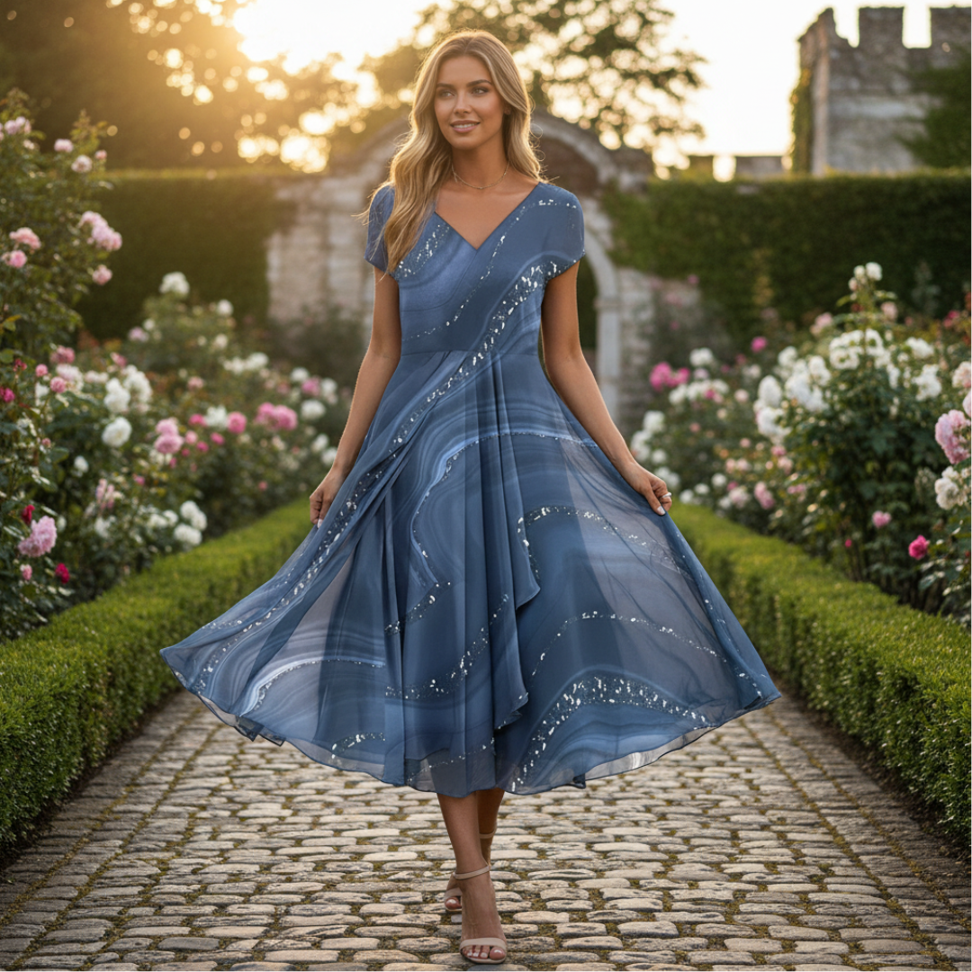 Eliana - Stylish V-Neck Dress