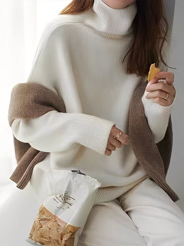 Yvette – Sweater Featuring a High Collar for Women
