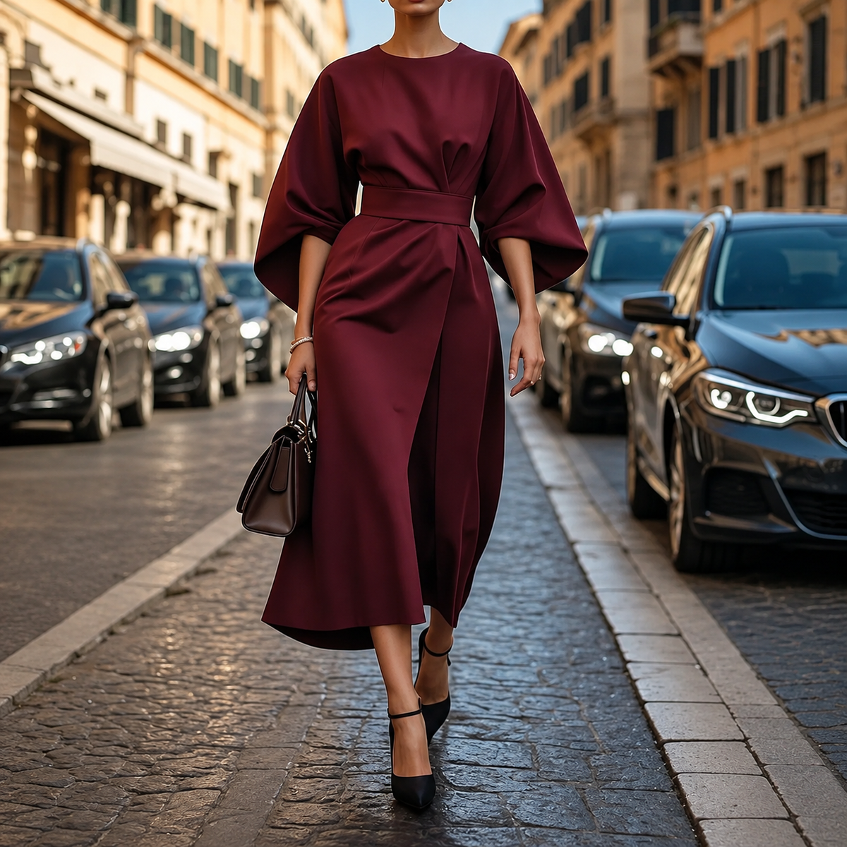 Clare - Maxi Dress with Waist Tie