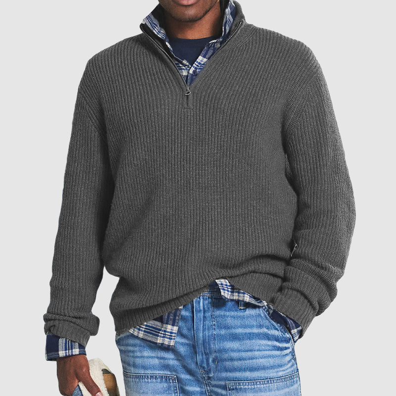 Sean - Cozy Half Zip Sweater For Men