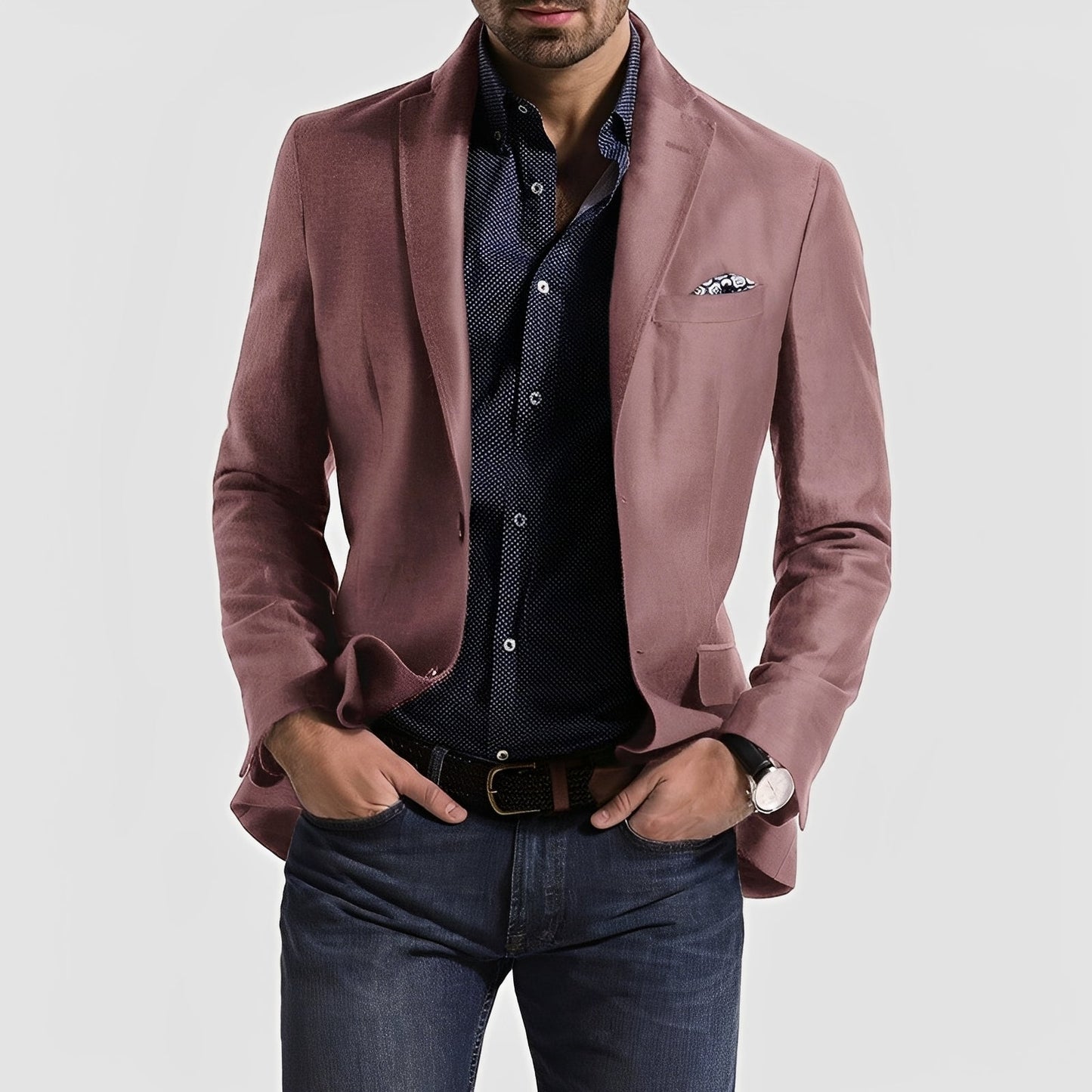 George - Formal men's blazer with two-button closure