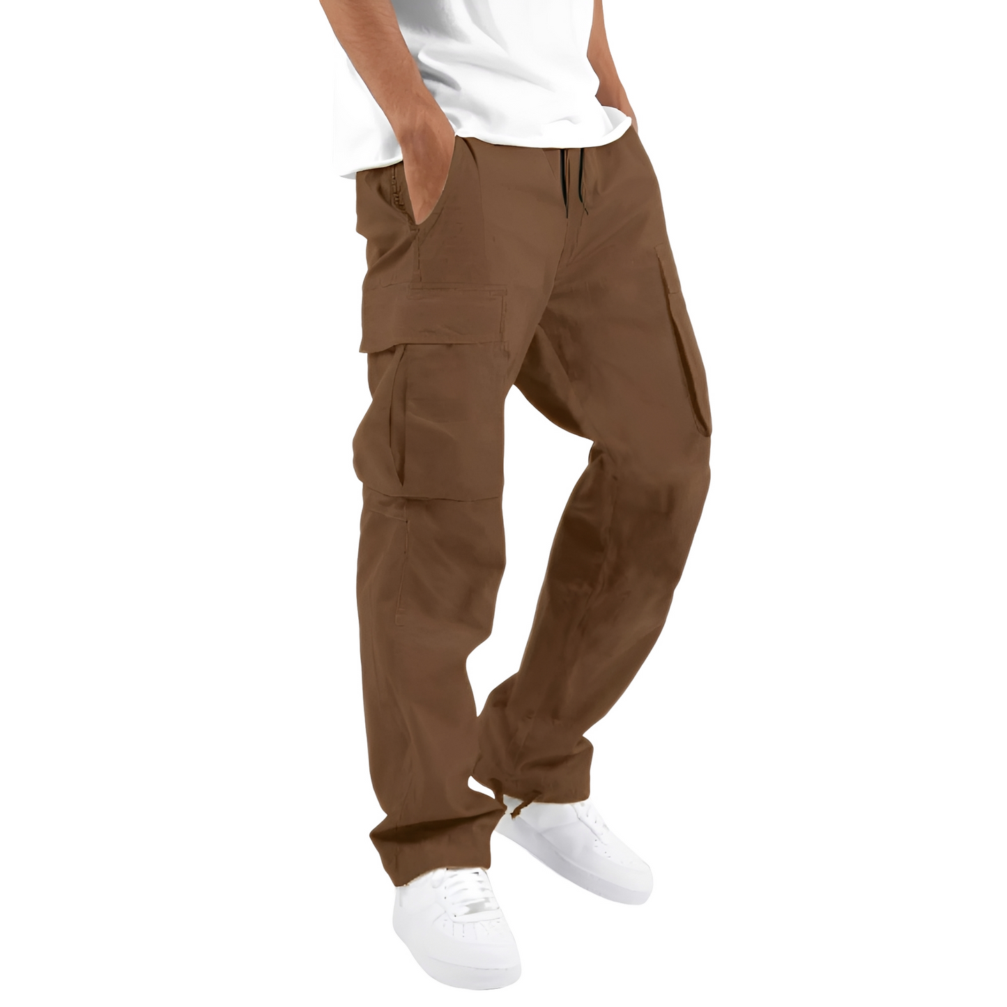 Cooper - Wide men's cargo pants with drawstring