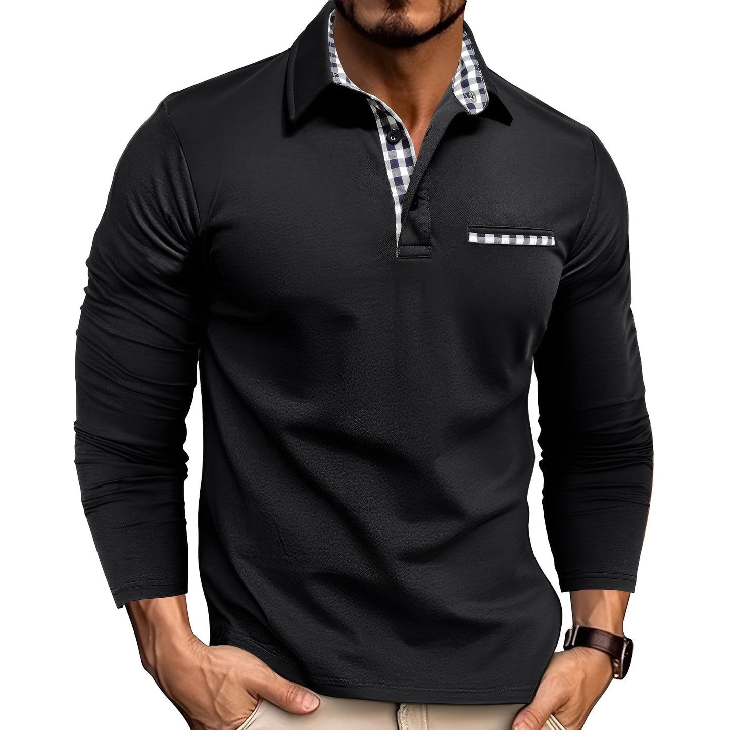 Rupert - Casual Long Sleeve Polo Shirt
