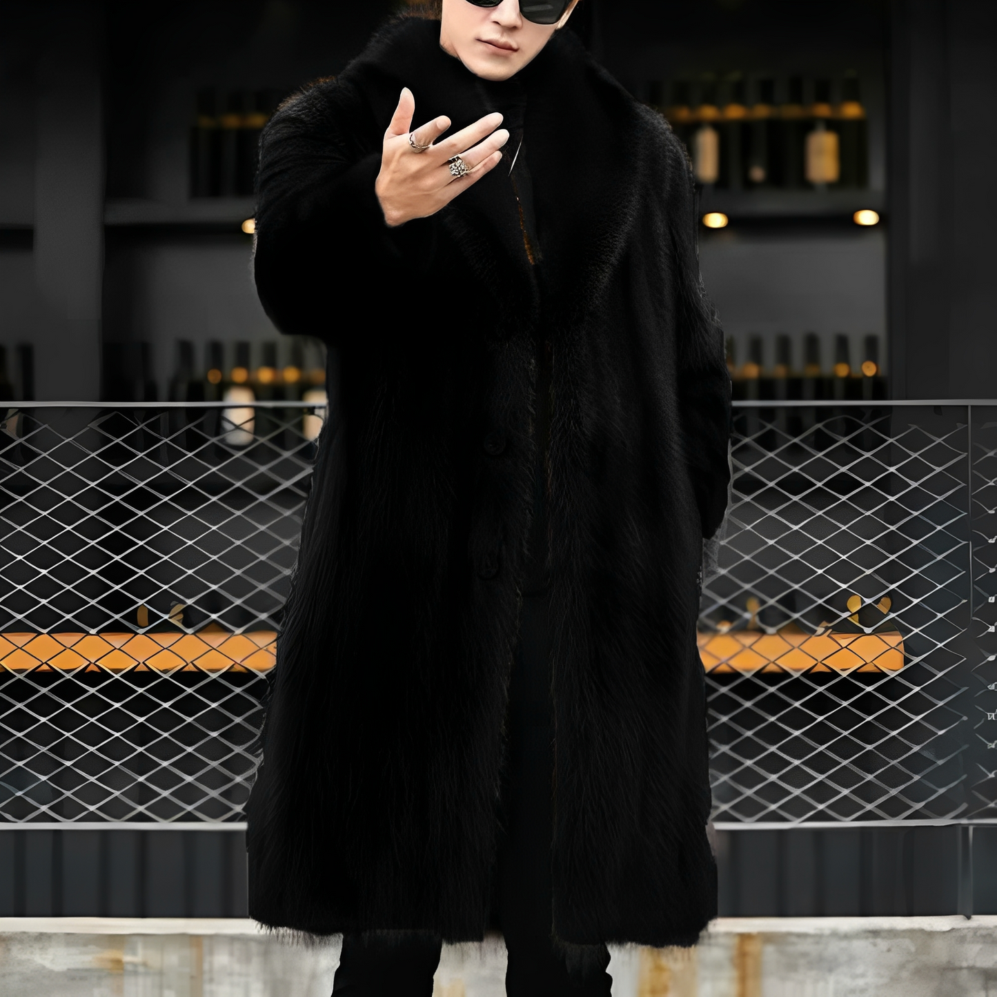 Matteo - Stylish Long Men's Fur Coat