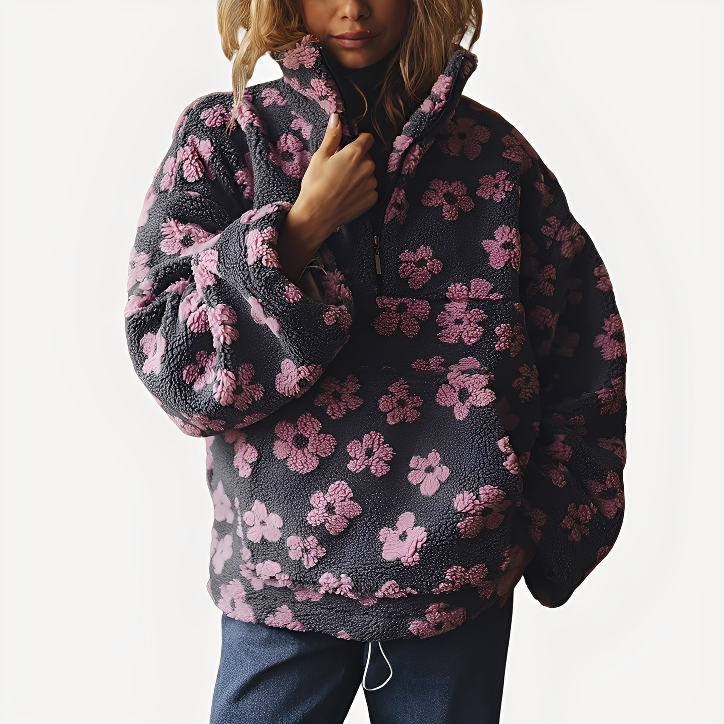 Elizabeth - Stylish Sweater with Floral Pattern