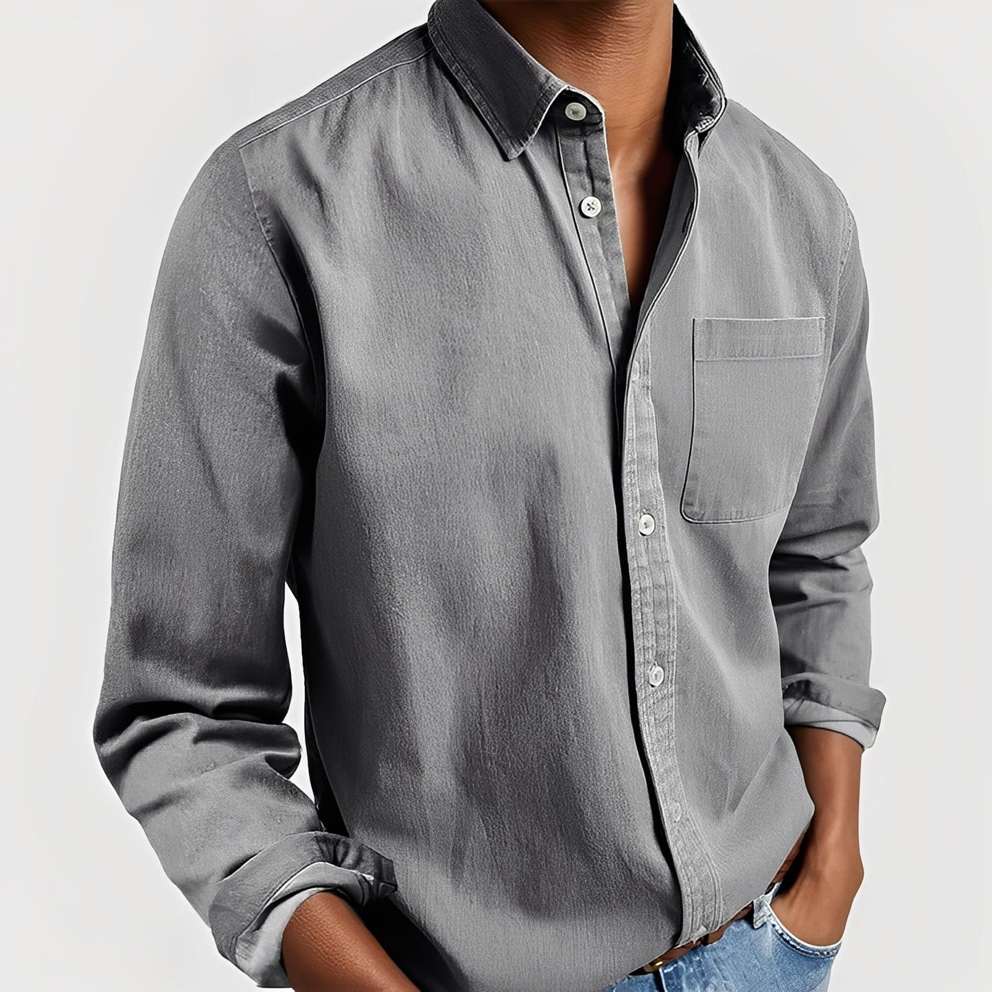 Gauvain - Casual long-sleeve shirt for men