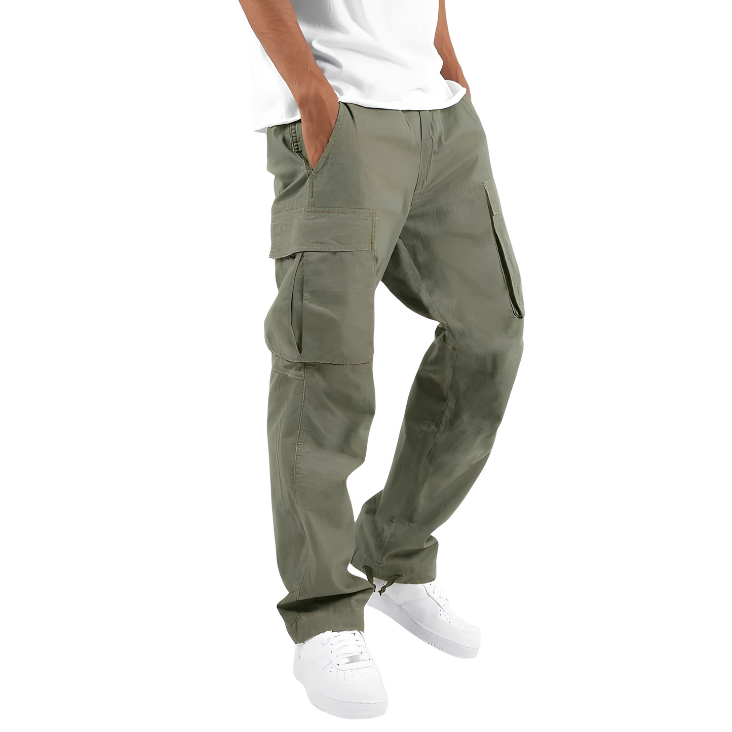 Cooper - Wide men's cargo pants with drawstring