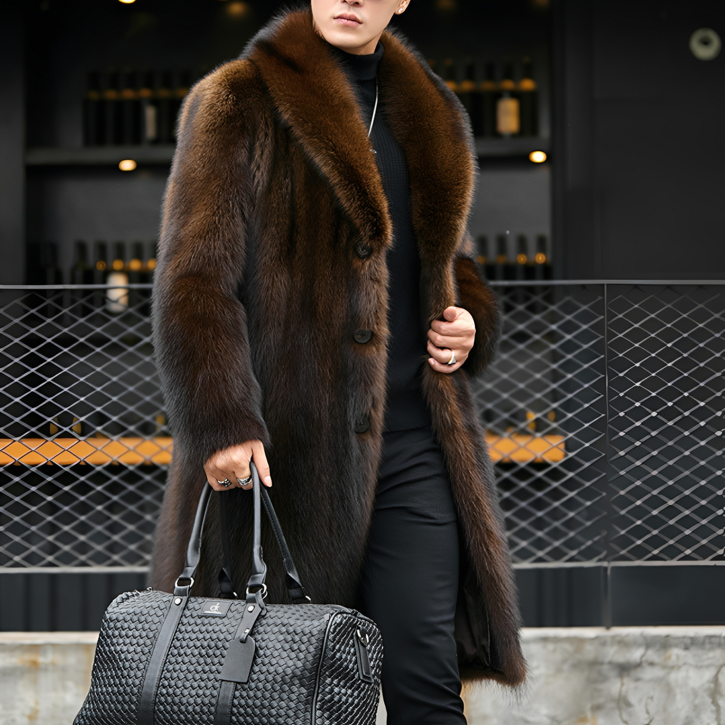 Matteo - Stylish Long Men's Fur Coat