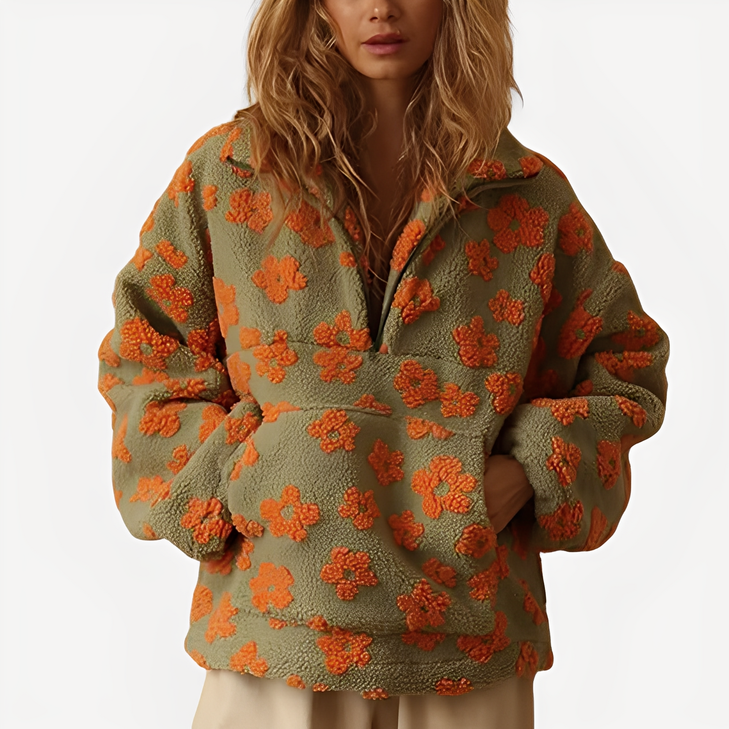Elizabeth - Stylish Sweater with Floral Pattern